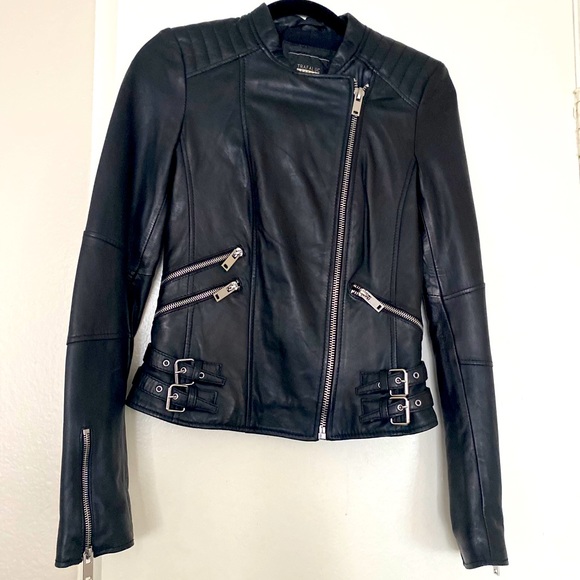 Zara Jackets & Blazers - Trafaluc Black Leather Jacket